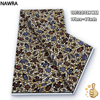 100% Cotton African Wax Print Fabric - High Quality Original Real Wax Ankara Batik Pagne Nigeria Style Sewing Fabric