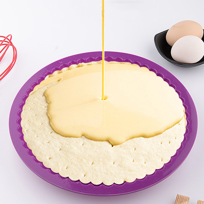 26cm Silicone Cake & Pizza Baking Tray – High-Temperature Mold for Bread, Pie, Toast & Pastry Kitchen Use