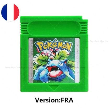 GBC Pokémon Game Cartridge Bundle – Red, Blue, Crystal, Gold, Silver, Yellow & Green, Multi-Language