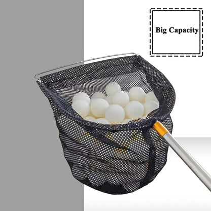 Professional Table Tennis Ball Picker with Net – Portable Stainless Steel Telescopic Ball Collecting Tool for Efficient Training and Easy Ball Pickup