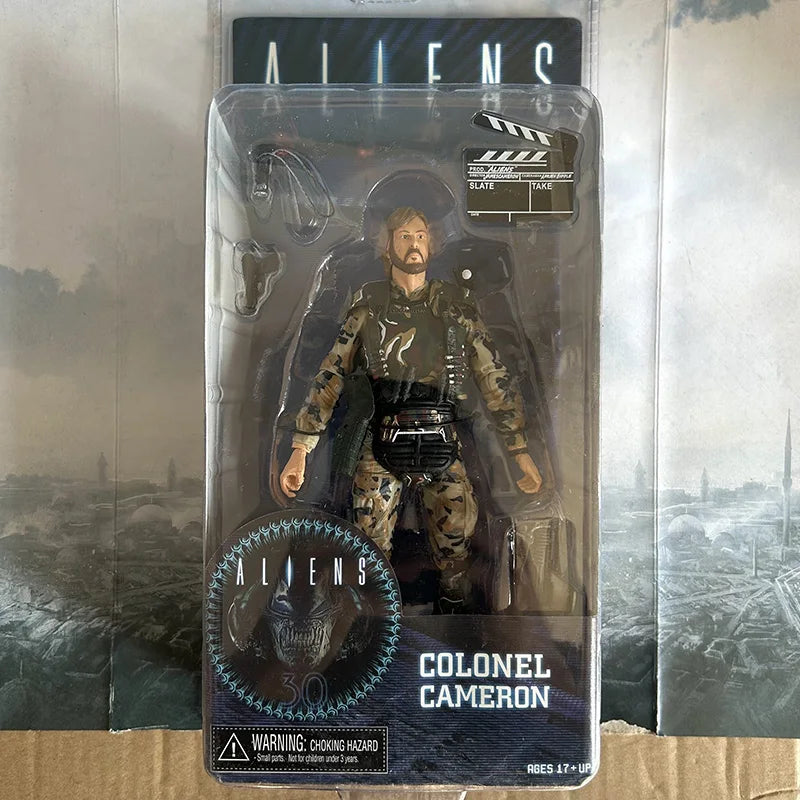NECA Alien vs Predator Action Figure — 18cm Colonel Cameron Marine Collectible Toy Gift