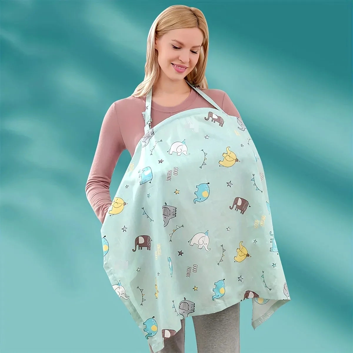 Lightweight Breathable Maternity Nursing Cover – Universal Breastfeeding Scarf for Stroller and Car Seat, Nursing Apron