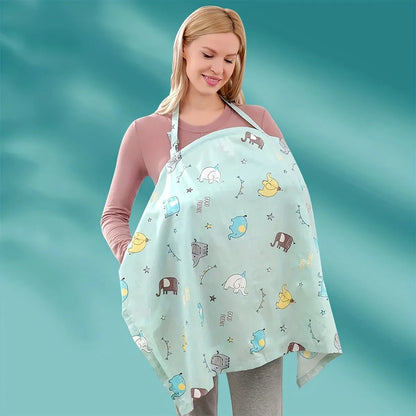 Lightweight Breathable Maternity Nursing Cover – Universal Breastfeeding Scarf for Stroller and Car Seat, Nursing Apron