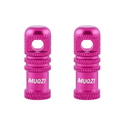 MUQZI 2/4PCS Presta Valve Caps with Core Remover — MTB Tubeless Tire Valve Stem Accessories