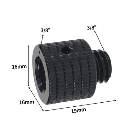 Reinforced Camera Screw Adapter - 1/4 to 3/8 Inch Male Female Thread Converter for Tripod Monopod Ball Head Light Bike Mount