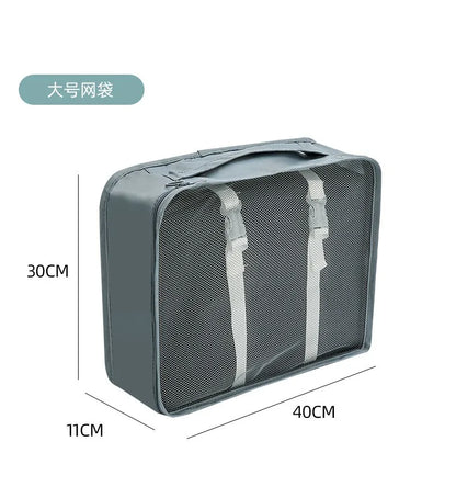 7/8/9/10-Pcs Travel Organizer Set — Portable Packing Cubes for Luggage, Clothes & Shoes, Foldable Storage Bags