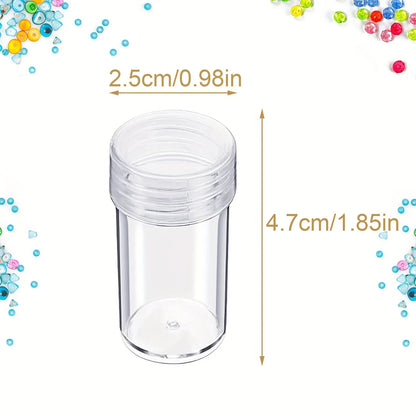 30PCS Bead Storage Bottles – Mini Organizer Containers for DIY Diamond Painting, Rhinestones & Craft Accessories