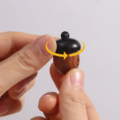 Mini Wood Acorn Pendant Box - 5/1Pcs Portable Multi-Purpose Rescue Pill Case & DIY Storage Container