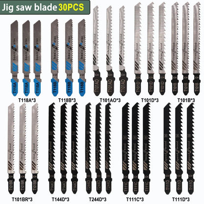 Jigsaw Blade Set T-Shank (10–100Pcs) – HCS/HSS Multi-Purpose Jig Saw Blades for Wood, Plastic & Metal Cutting Tool Accessories