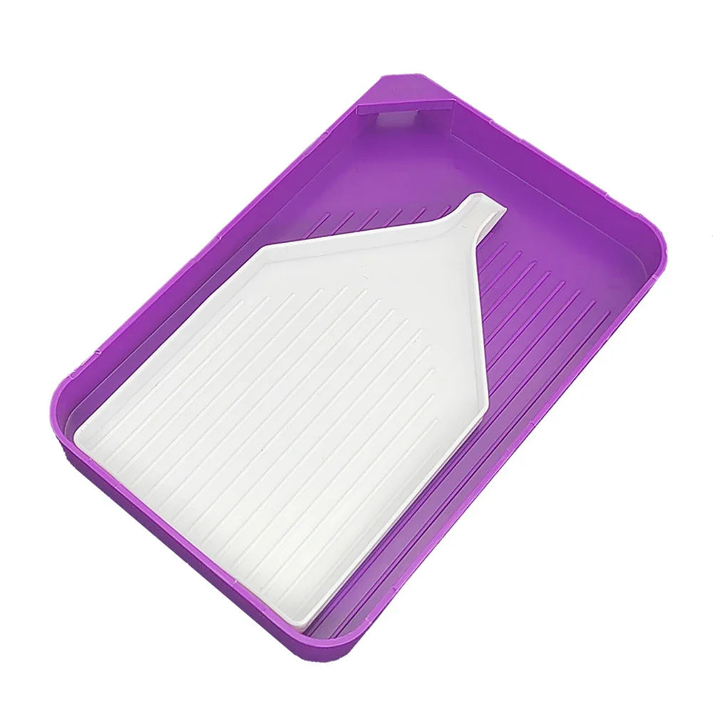 Large Capacity Diamond Painting Tray — Purple DIY Mosaic Art Craft Funnel Tool Accessory
