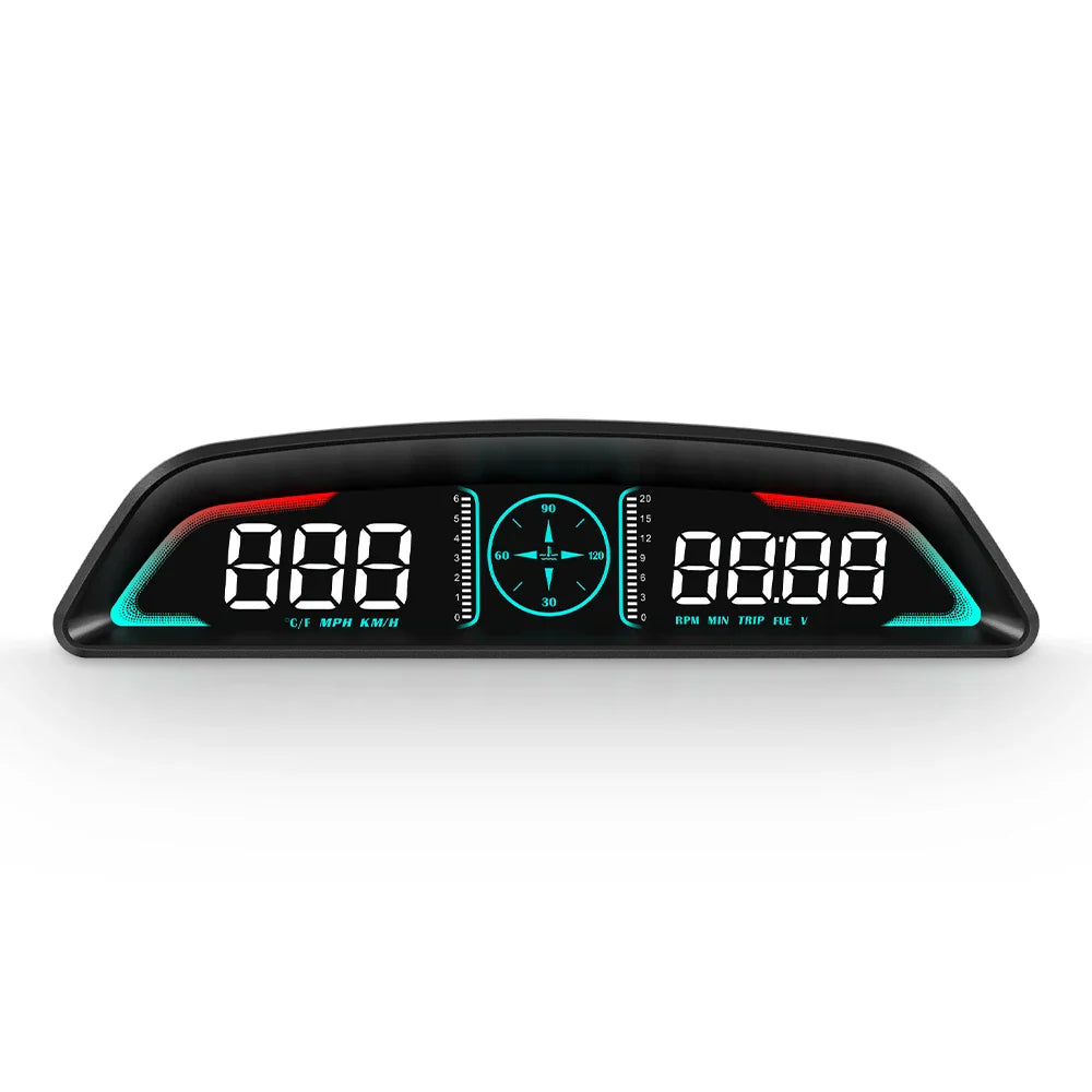 AD G3/B3 OBD2 GPS Head-Up Display – Smart Car HUD with Digital Speedometer, RPM, Water Temp, Clock & Security Alarm