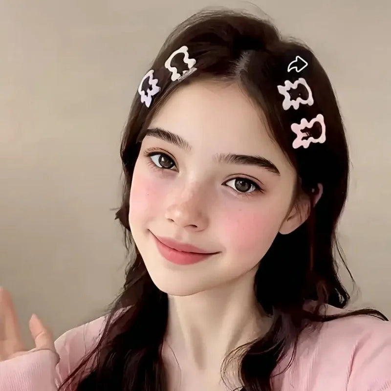 Light Pink Girls’ Hair Clips - Heart & Bow-Shaped Mixed Pack, 10–30 Pieces