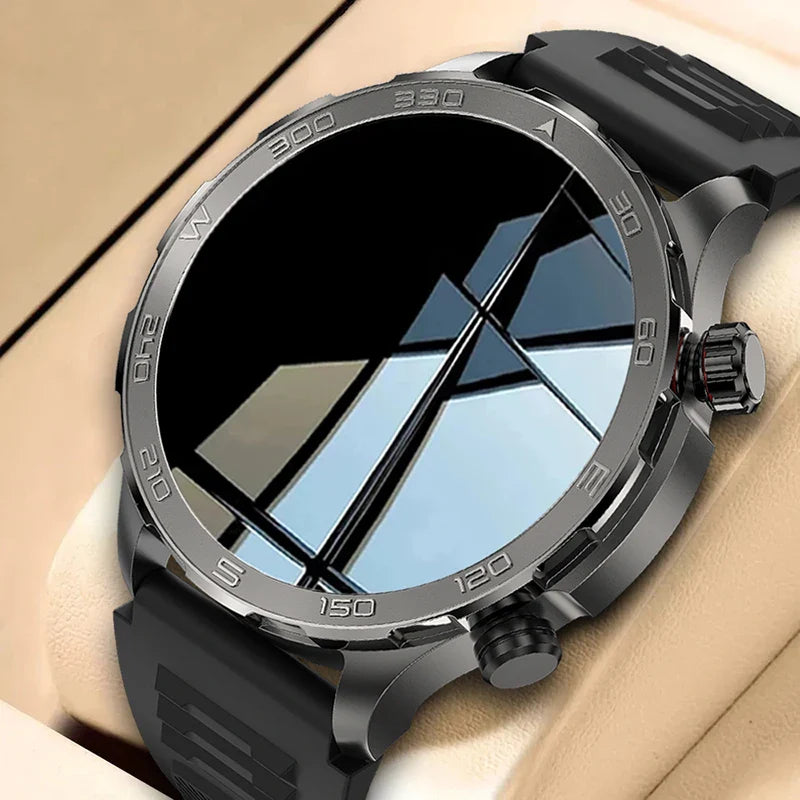 2025 New Bluetooth Call Smartwatch for Men – Huawei Compatible, AMOLED HD Large Screen, Heart Rate, NFC, IP68 Waterproof, GPS Sports Watch