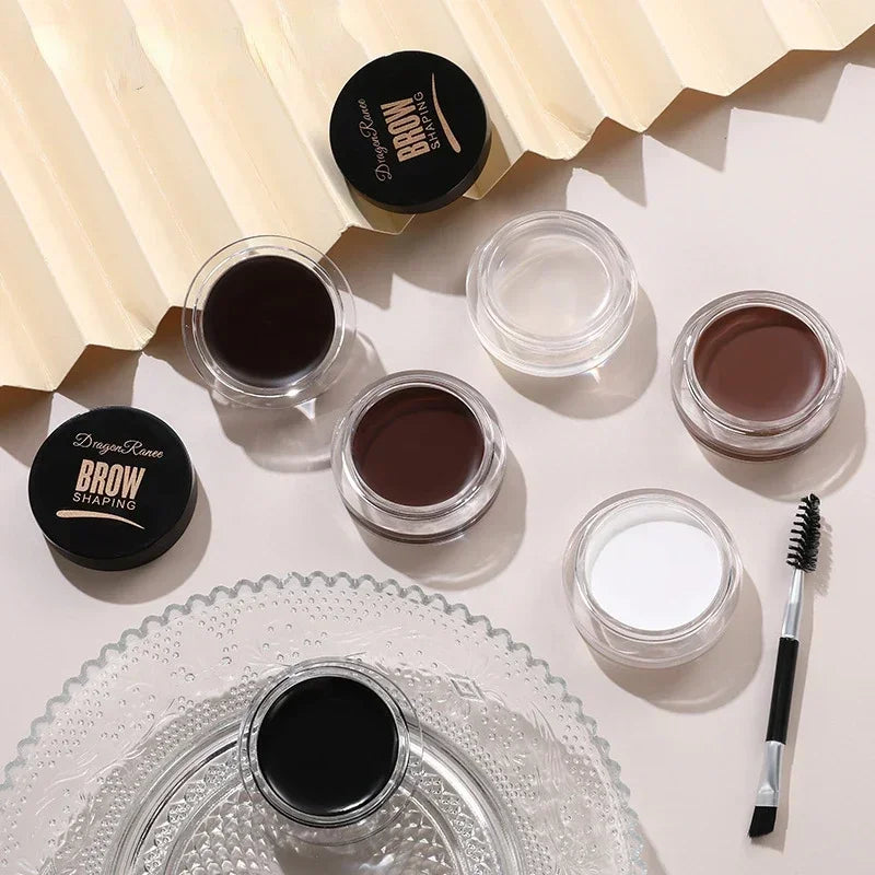 Matte Eyeliner & Eyebrow Cream Gel – Waterproof, Long-Lasting Brow Contouring Cream in Brown & Black for Wild Brows & Concealer