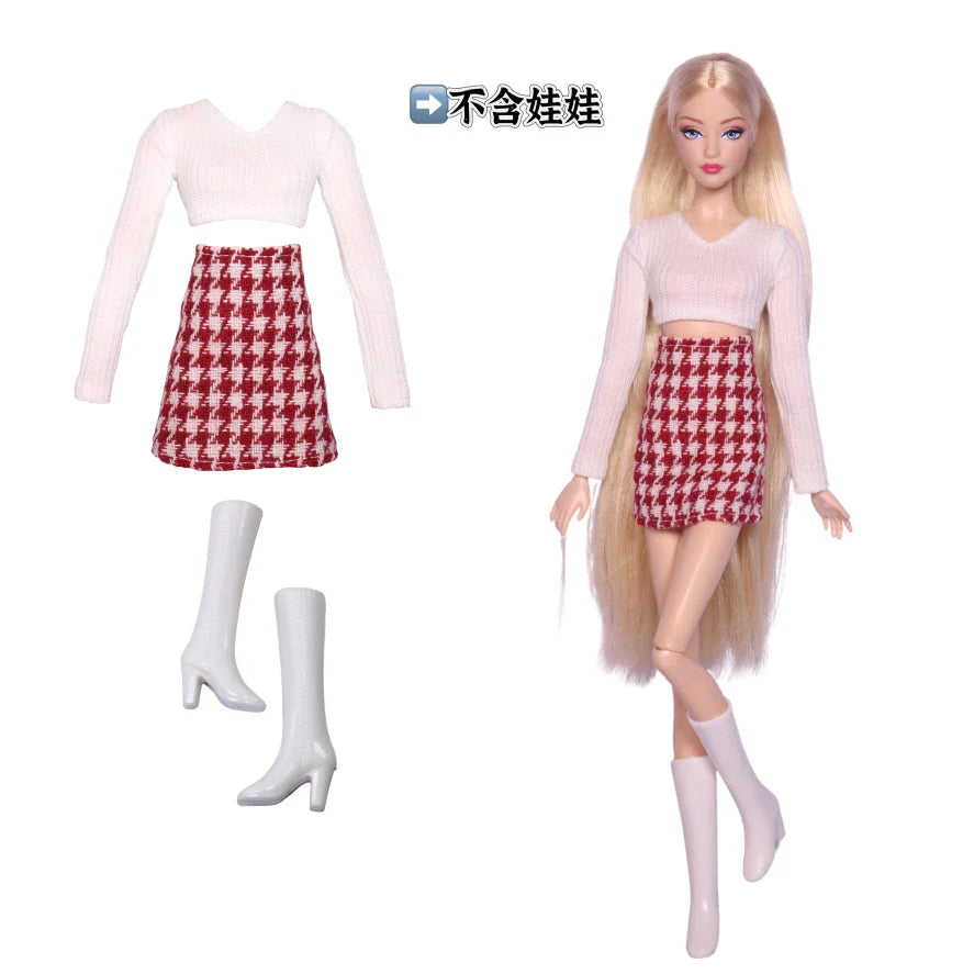 Doll Clothes for 30cm Barbie – Skirt, Outerwear, Pants & Shoes Accessories