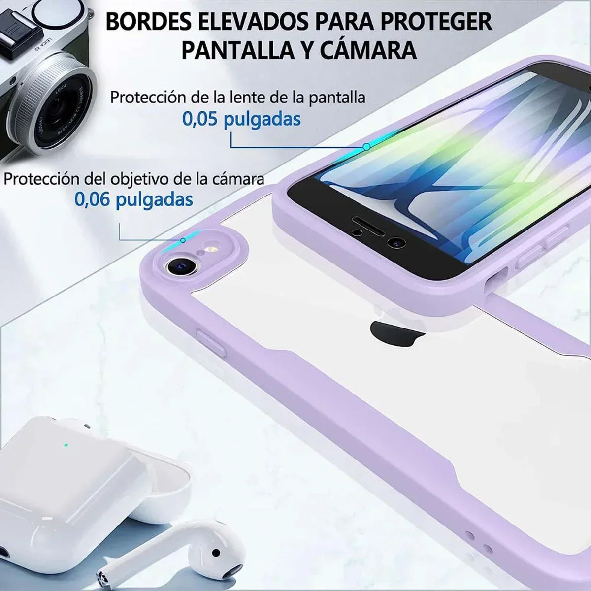 360° Full Body iPhone Case - Double-Sided Screen Protector Cover for iPhone SE 2020, SE 2022, 8 & 7