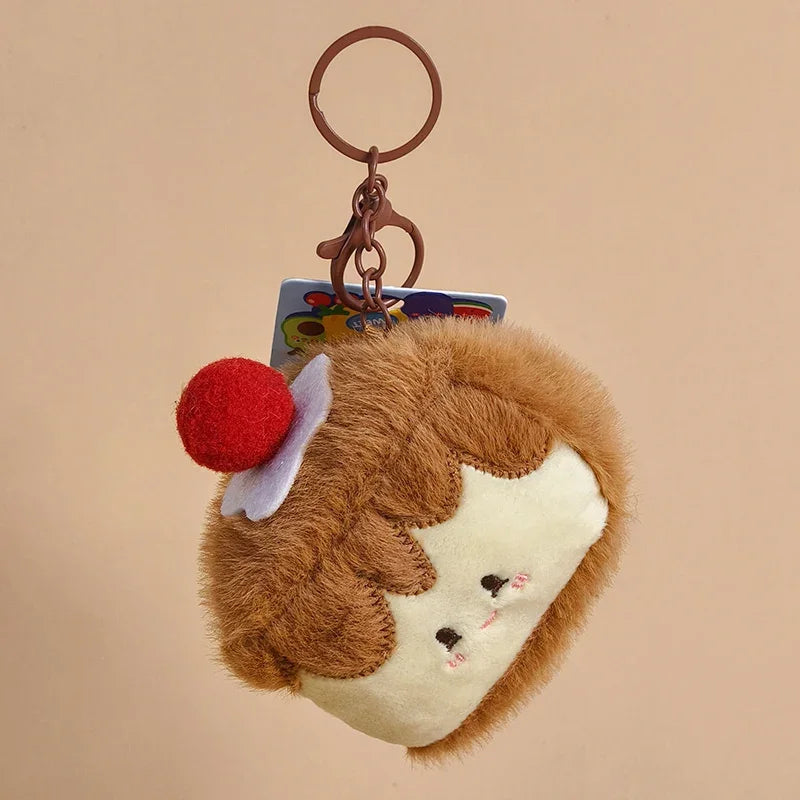16 Styles Kawaii Mini Snack Plush Keychain – Cute Food Pendant Bag Charm Birthday Gift for Kids