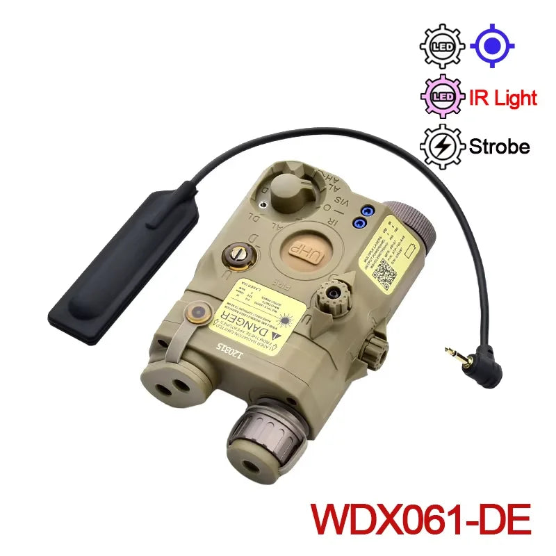 PEQ-15 Tactical SureFire M600C/M300A Flashlight — AR15 Airsoft Dual Control Switch with Red/Green/Blue Laser, Hunting Accessory