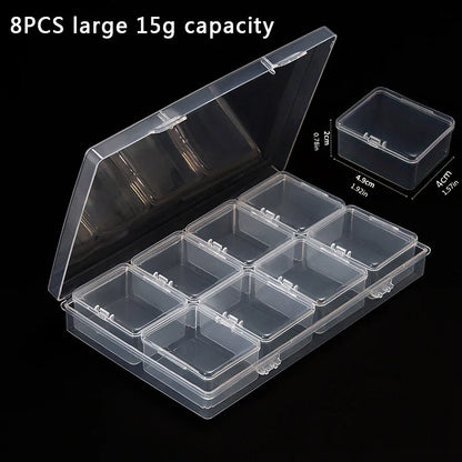 Multifunctional Transparent Storage Box Set - Ideal for Rice, Beads, Pills & Diamond Paintings, Convenient Organizer