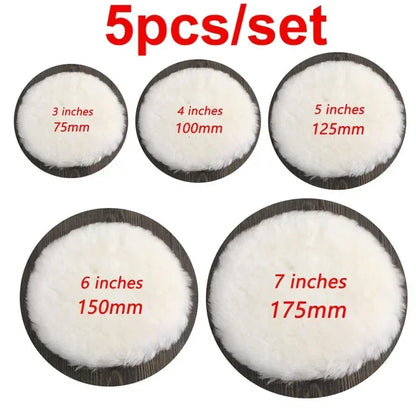 3/4/5/6/7-Inch Car Polishing Kit — Waxing Sponge, Wool, and Auto Paint Care Pads for Car Polisher