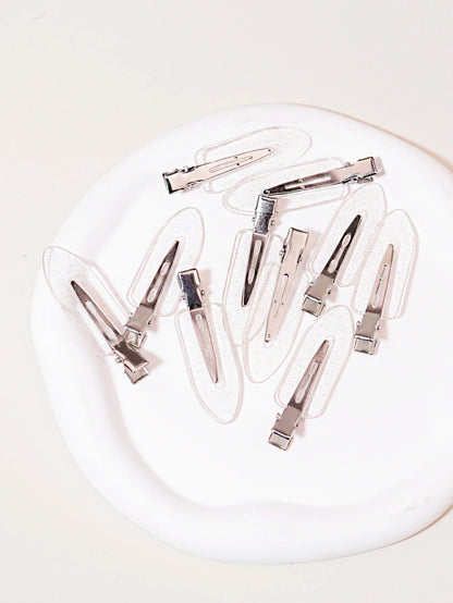 Seamless Transparent Hair Clips - 10-Piece Styling Clips for Wigs & Hair