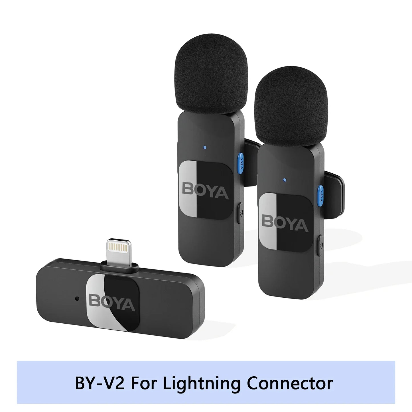 BOYA BY-V Wireless Lavalier Microphone – Professional Mini Mic for iPhone, iPad, Android, Live Broadcast, Gaming, Recording & Vlog