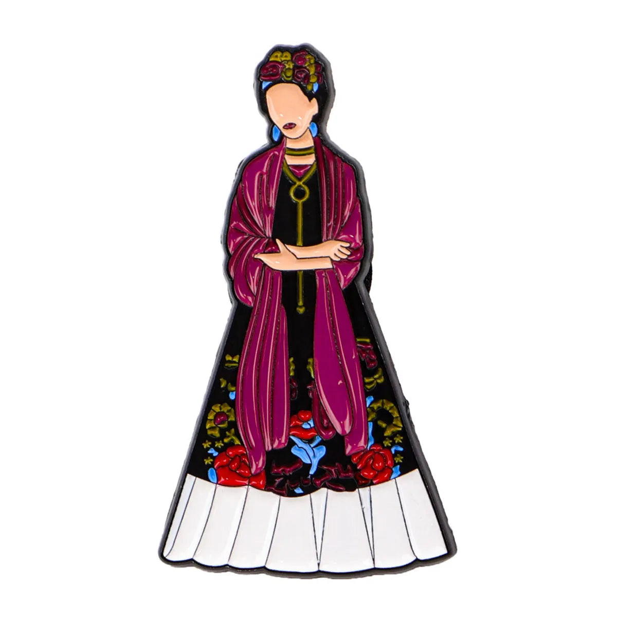 Feminism Mexican Painter Enamel Pin – Cartoon Figure Lapel Brooch for Backpack, Clothing & Accessories, Fashion Jewelry Gift