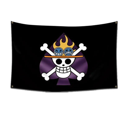 One Piece Pirate Skull Flag – Luffy Straw Hat Pirates Wall Decor & Banner for Kids' Bedroom, Gift