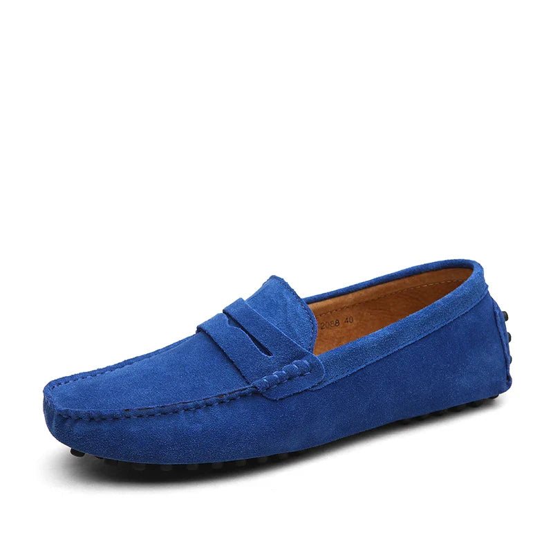 Men's High-Quality Leather Loafers – Casual Moccasins Slip-On Flats, Fashion Driving Shoes, Size 38-49