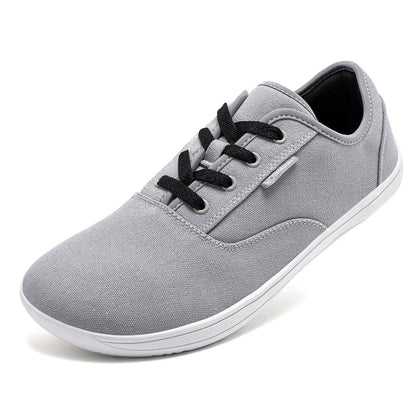 HOBIBEAR Men’s Barefoot Canvas Shoes – Minimalist Zero Drop Sneakers with Wide Fit