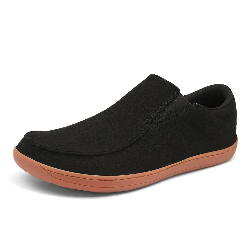 Fujeak Men’s Casual Loafers — Plus Size Non-Slip Wide Sneakers, 2024 Vulcanized Barefoot Shoes