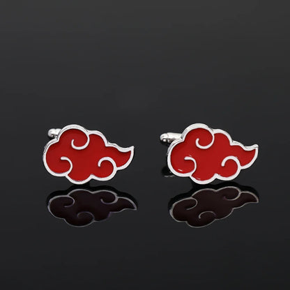 New Cloud Red Cufflinks for Men – Modern Metal Sleeve Buttons, Wholesale Gemelos