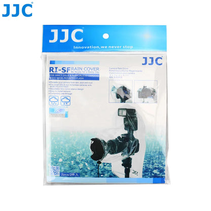 JJC 2-Pack Camera Rain Cover with Flash Protection – Waterproof Raincoat for Sony A6600/A6500/A7IV/A7III & Nikon Z7/Z6/Z5