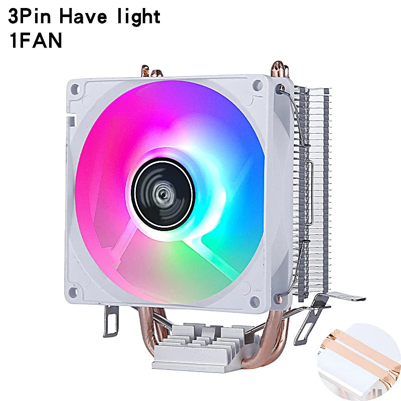 CPU Cooling Fan with Air-Cooled Radiator – Compatible with LGA2011, 115x, 1200, 1700 & AMD
