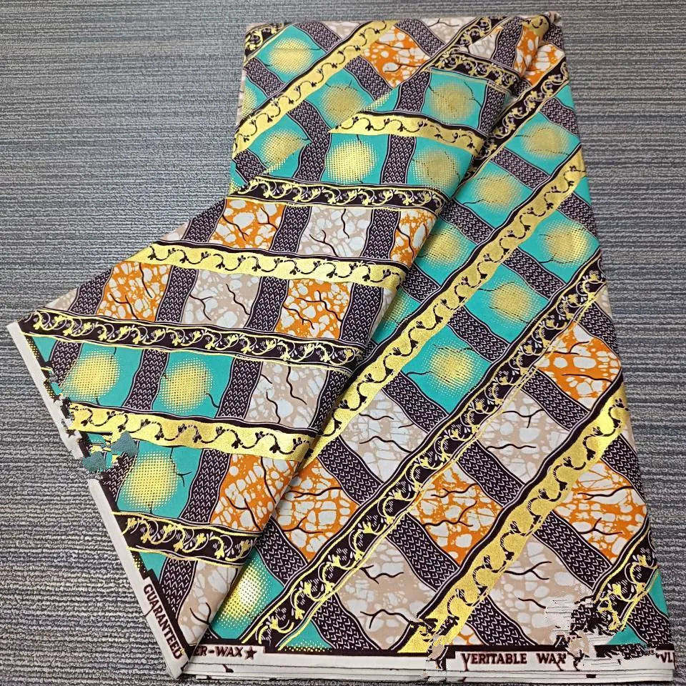 100% Cotton African Wax Print Fabric - High Quality Ankara Fabric 6 Yards