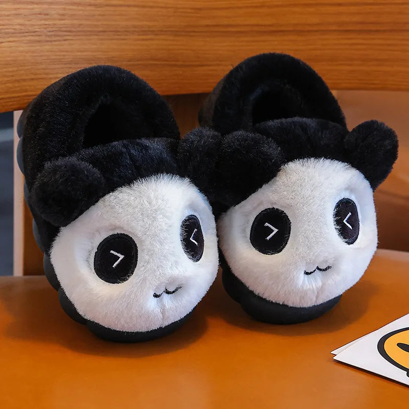 Anime Pikachu Plush Slippers for Kids – Soft, Non-Slip Warm Indoor Shoes for Autumn/Winter & Christmas Gifts