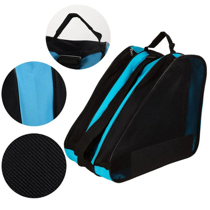 Portable Roller Skates Bag | Ice Skating Bag with Large Capacity | Breathable Kids Inline Skates Storage Bag