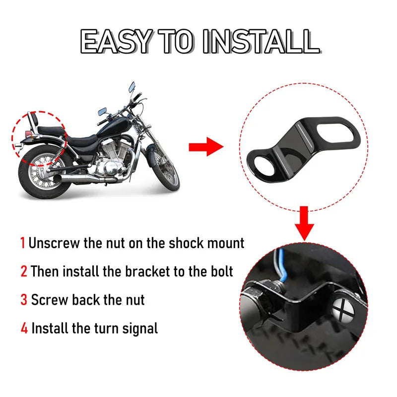 Motorcycle Lamp Brackets – Turn Signal & Headlight Mount for Fork Indicator Lights