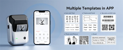 NIIMBOT B1 Portable 2-Inch Thermal Label Printer – Mini Bluetooth Adhesive Sticker Maker for Smartphone & PC