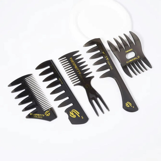 Wide Tooth Comb for Men – Hairdressing, Trimming & Styling Tool for Real Hair Wigs