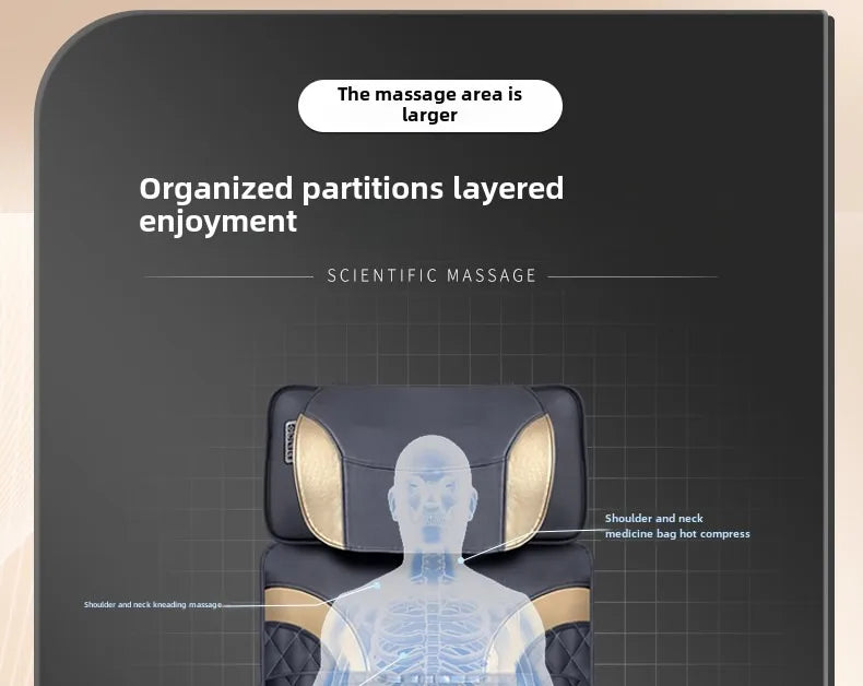 Upgraded Large Area Heated Neck Massager – Vibration Airbag Full Body Massage Mat with Lumbar Traction and Remote Control