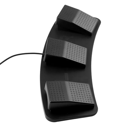 FS23-PM USB Triple Foot Switch — Multifunctional Mechanical Pedal for Music, Gaming & Image Control