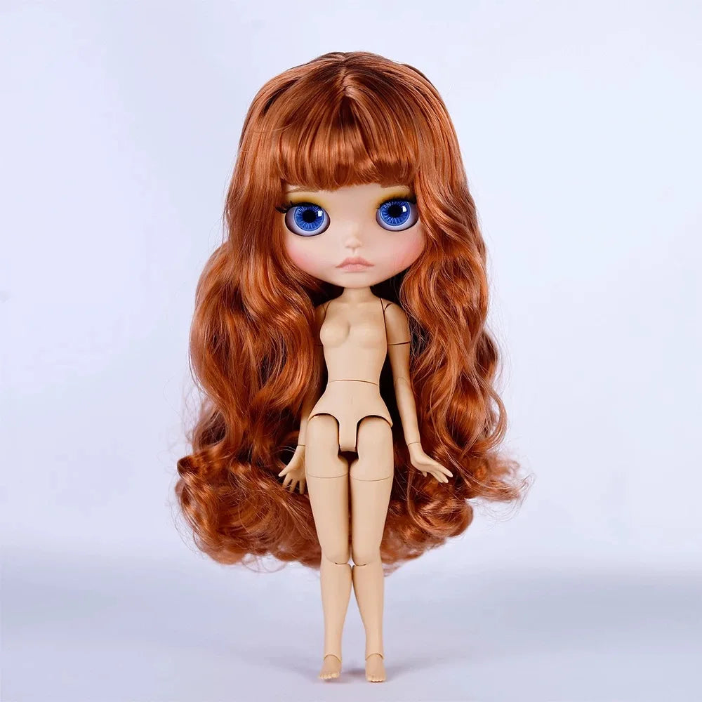 ICY DBS Blythe Doll – 30CM Tan Skin Matte & Glossy Face, Pouting Lips, 19-Joint BJD DIY Costume Doll Gift