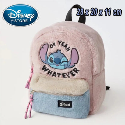 Disney Stitch Plush Backpack – Large-Capacity Cartoon School Bag for Kids & Kindergarten Gift