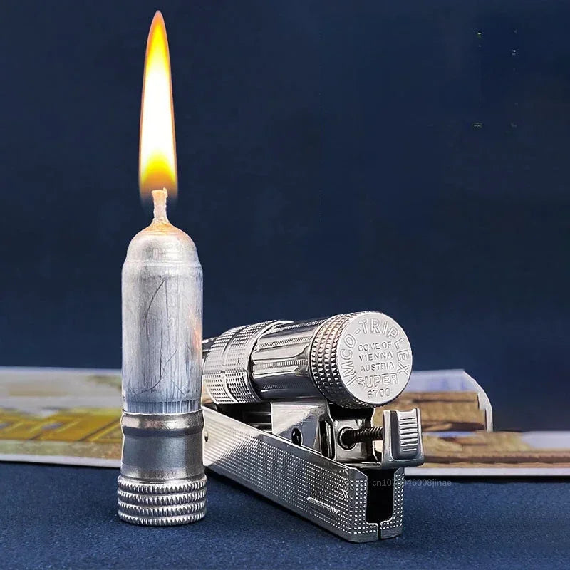 IMCO Aiku 6700 Metal Lighter – Austrian Retro Trench Design, Windproof Kerosene Lighter for Men’s Smoking Gift