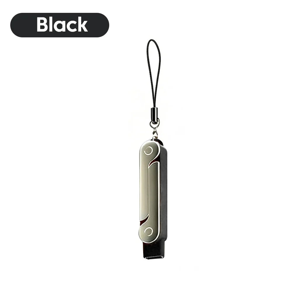 240W OTG Type-C Adapter – USB-C Male to Female Fast Charging & Data Transfer Converter with Foldable Holder Keychain Design