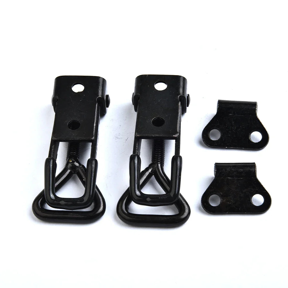 4pcs Adjustable Toolbox Metal Toggle Clamp - Quick Release Latch Catch, Anti-Slip Push-Pull GH-4001 Toggle Clip