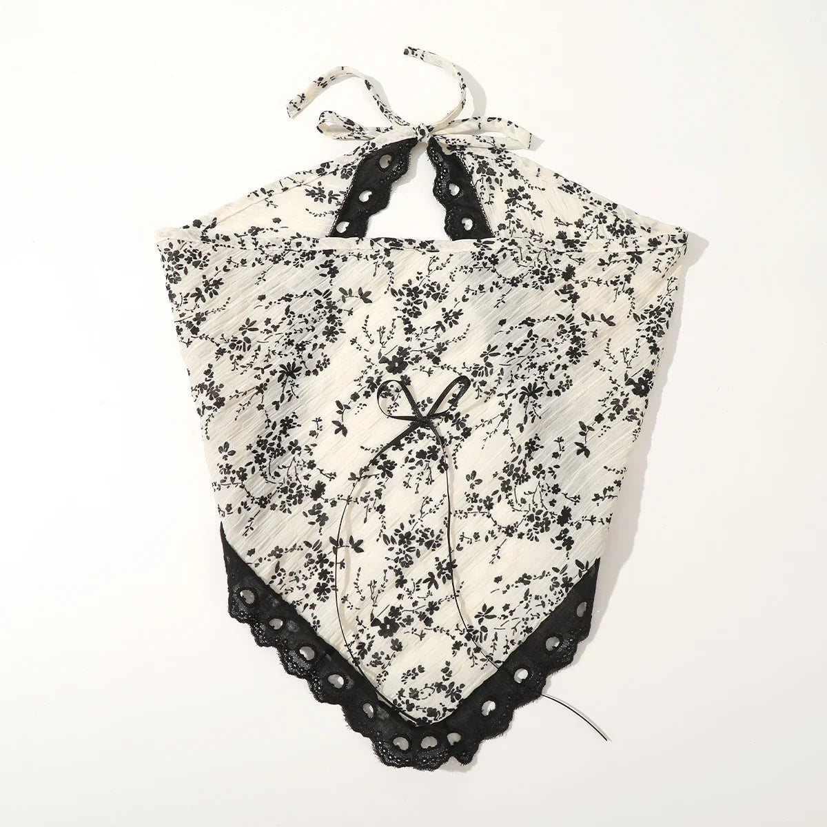 Fabric Printing Triangle Scarf — Flower Turban Bandana Headband for Women Retro Hair Accessories