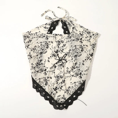 Fabric Printing Triangle Scarf — Flower Turban Bandana Headband for Women Retro Hair Accessories