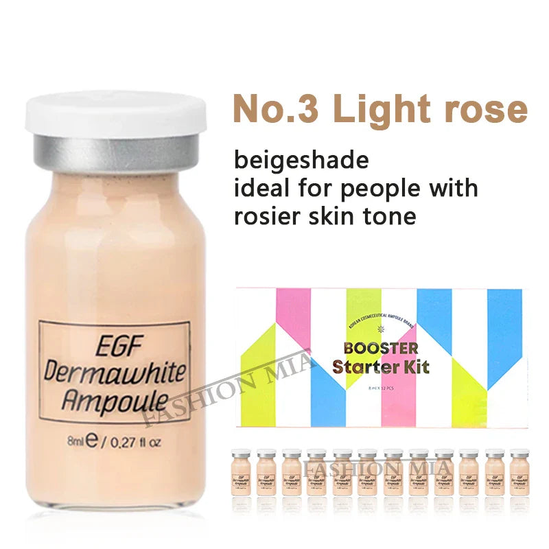 8ml BB Cream Glow Serum Ampoule – Niacinamide & Peptide Moisturizing Foundation with Hyaluronic Acid for Facial Skin Care